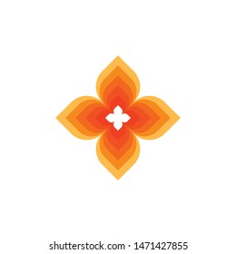 attractive tulip flower vector logo design