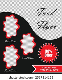Attractive and Unique Food Flyer