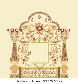 attractive and unique pillar with floral elements