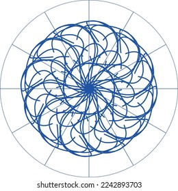 Attraktives, einzigartiges kreatives Mandala-Design

