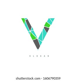 Attractive V letter vector illustration design symbol