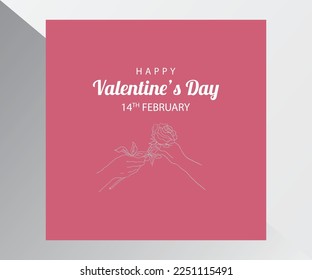 Attractive Valentina Rose Social Media Poster Design