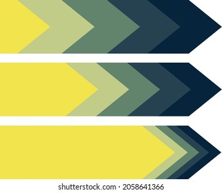 Attractive vector arrow buttons icon with green and yellow color combination.