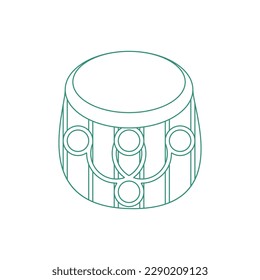 ATTRACTIVE VECTOR ENGRAVED DRUM STAND