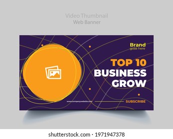 Attractive video thumbnail. Editable Cover design with any video image