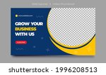 attractive video thumbnail vector design for any videos. Customizable thumbnail for live workshop business and webinar. web banner template. Video cover photo for video services  social media. 