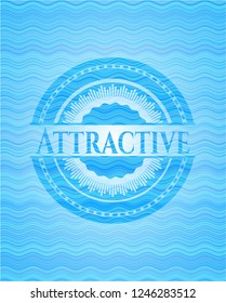 Attractive water representation style emblem.