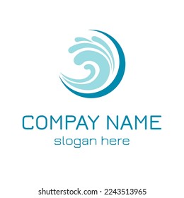 An attractive water splash logo is suitable for your company logo