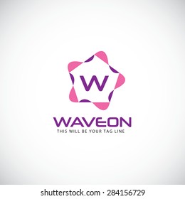 An attractive Wave Star vector logo symbol.