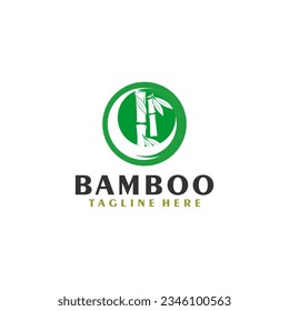 Attractive White Bamboo Logo Design