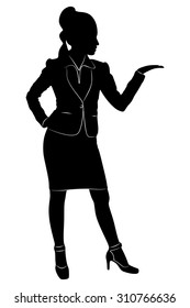 Attractive woman gesturing