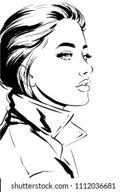 Attractive woman looking into the distance