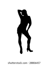attractive woman - vector