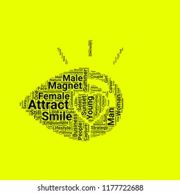 attractive word cloud. word cloud of attractive shape can be use for blog.
