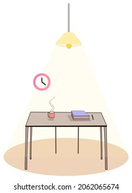 Attractive working desk vector , This image can use for icon , sign ,symbol and wall paper.