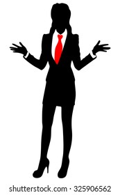 Attractive young businesswoman talking
