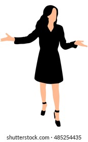 Attractive young businesswoman talking