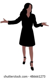 Attractive young businesswoman talking