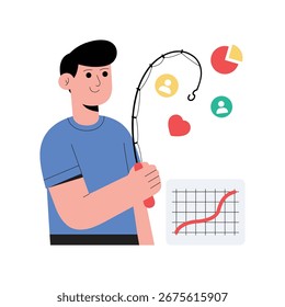 Atrai os clientes na ilustração de vetor plano 