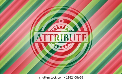 Attribute christmas style badge..