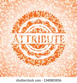 Attribute orange mosaic emblem