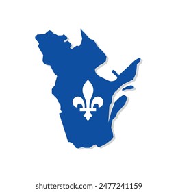 attribute Quebec Day, Bonne fete du Québec, June 24, suitable for social media post, card greeting, banner, template design, print, suitable for event, website, vector, with Quebec map illustration.