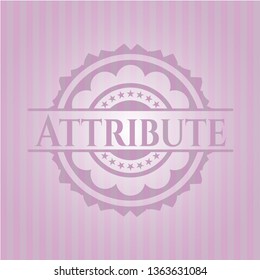 Attribute realistic pink emblem