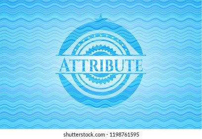 Attribute water wave representation style emblem.