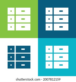 AttributesVier-farbige minimale Icon-Set