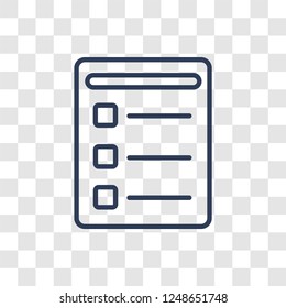 Attributes icon. Trendy linear Attributes logo concept on transparent background from Technology collection