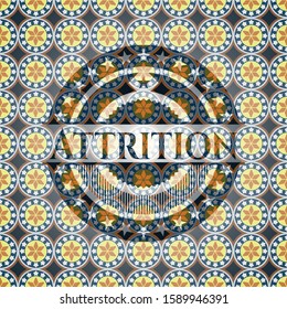 Attrition arabic emblem background. Arabesque decoration.