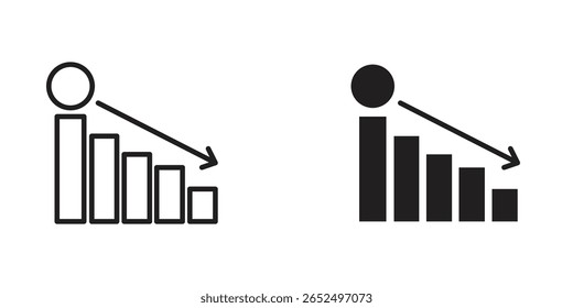Abriebsymbol Designillustrationen. Bearbeitbare Websymbole