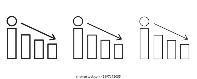 Signo de estilo lineal de icono de desgaste para concepto móvil y Diseño web.