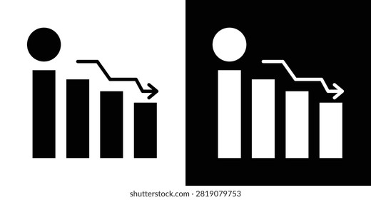 Attrition icon logo set vector.