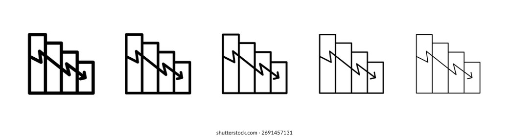 Attrition icon for mobile concept and web design.