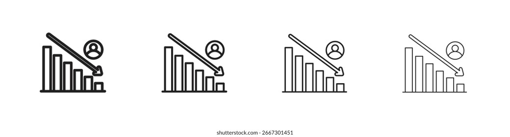 Icono de desgaste simple paquete de Vectores negros. Elemento de infografía de diseño