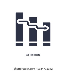 attrition icon. Simple element illustration from human resources concept. attrition editable symbol design on white background. Can be use for web and mobile.