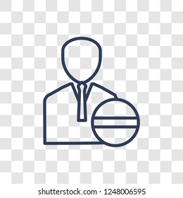 Attrition icon. Trendy linear Attrition logo concept on transparent background from Human Resources collection