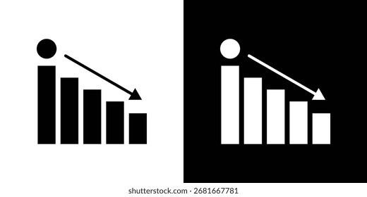 Attrition icon Vector Silhouette for graphic and web design collection