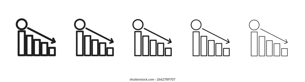 Attrition icon for your web site design, logo, app, UI.