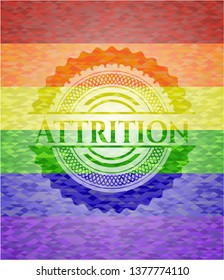 Attrition lgbt colors emblem 