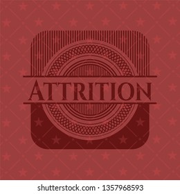 Attrition retro red emblem