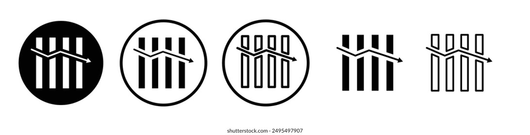 Attrition vector icon set in black and white color.