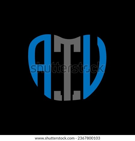ATU letter logo creative design. ATU unique design.
