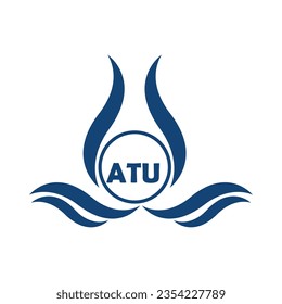 ATU letter logo design with white background in illustrator, ATU Monogram logo design for entrepreneur and business.
