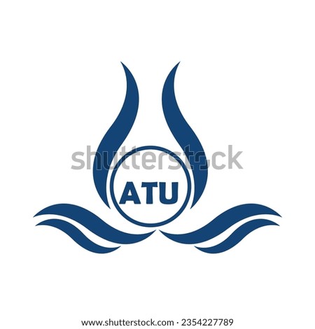 ATU letter logo design with white background in illustrator, ATU Monogram logo design for entrepreneur and business.
