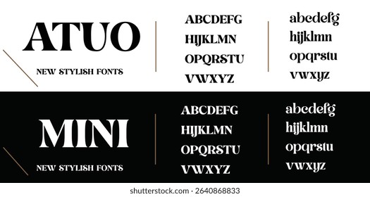 Atuomini vector illustration of alphabet letter A to Z