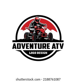 vector del logotipo del emblema del círculo de aventuras ATV