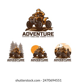 atv adventure set design illustration