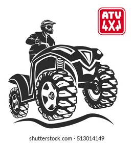 ATV All-terrain vehicle off-road design elements.